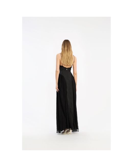 ROTATE BIRGER CHRISTENSEN Black Lacana Long Maxi Dress