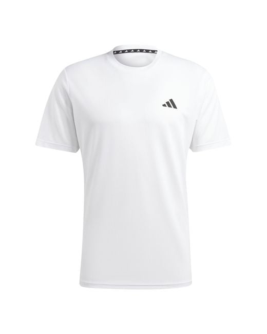 Adidas White Training Essentials Base T Shirt for men