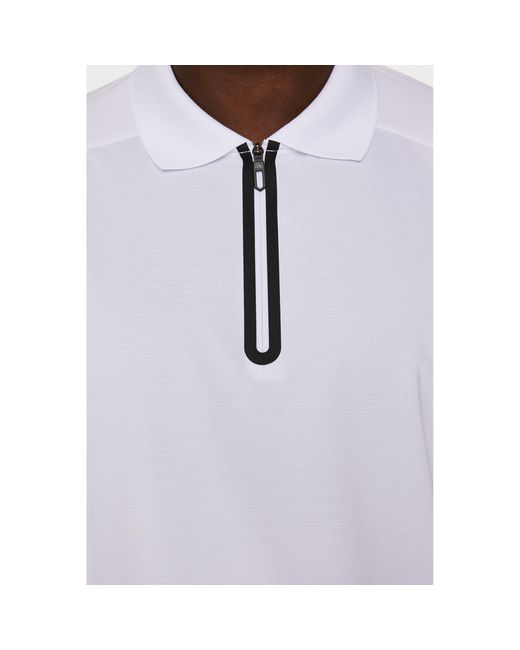 J.Lindeberg Blue Short Sleeve Performance Polo Shirt for men