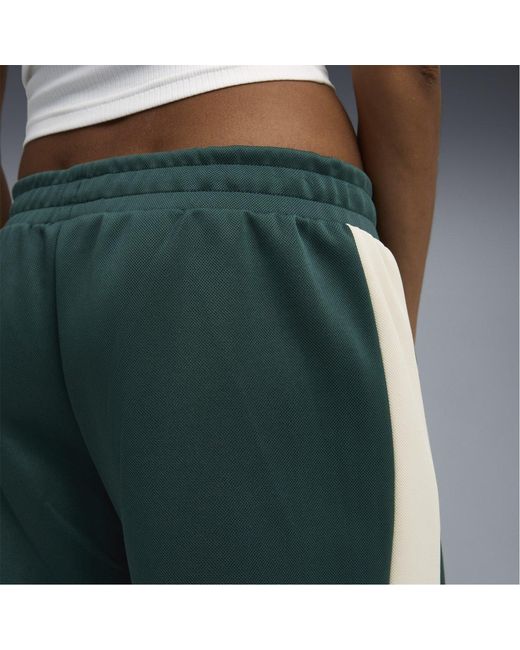PUMA Green T7 Low Rise Open Hem Poly Joggers