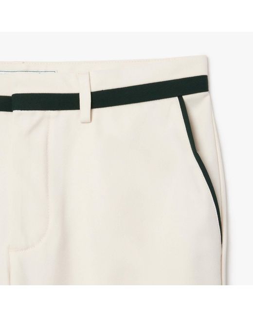 Lacoste White Straight-fit Badge Detail Suit Pants for men