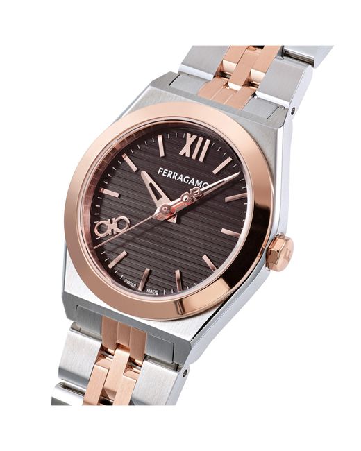 Ferragamo Metallic Vega Quartz Analogue Watch for men