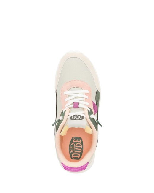 HeyDude Green Hayden Colorblock Trainers