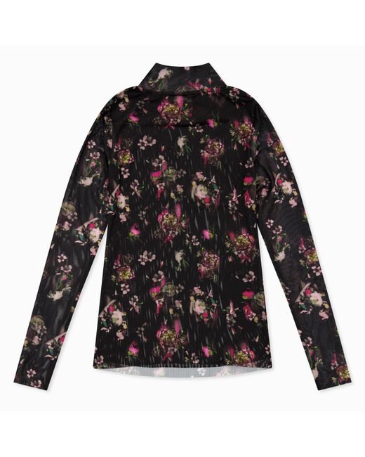 Ted Baker Black High Neck Print Long Sleeve T-Shirt
