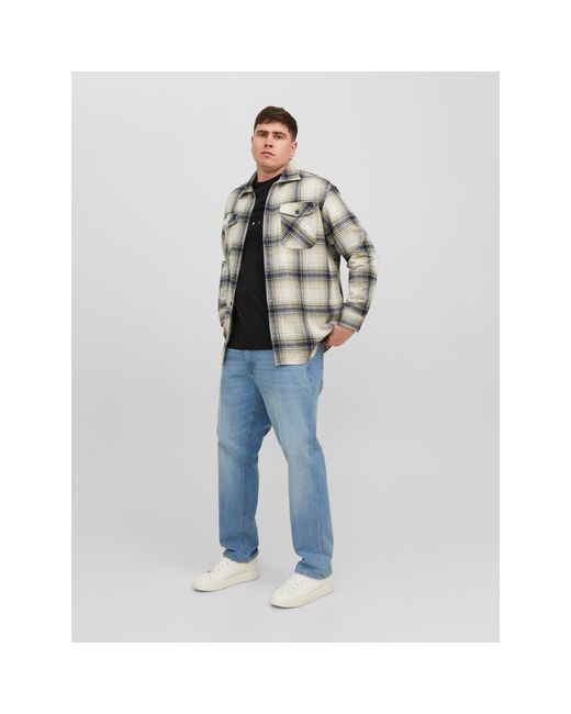Jack & Jones Blue Eddie Overshirt Plus Size for men
