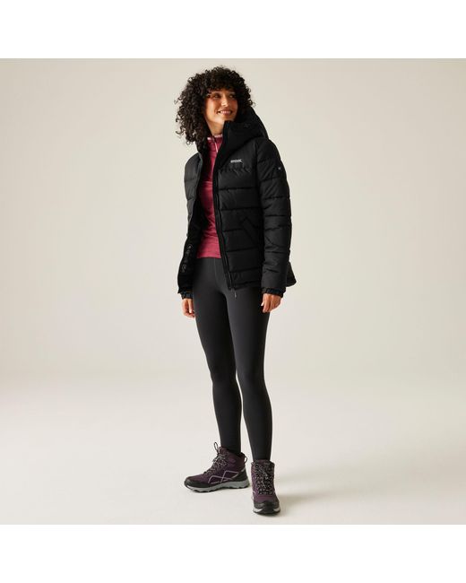 Regatta Black Aldthorn Synthetic Down Insulated Weatherproof Quilted Jacket