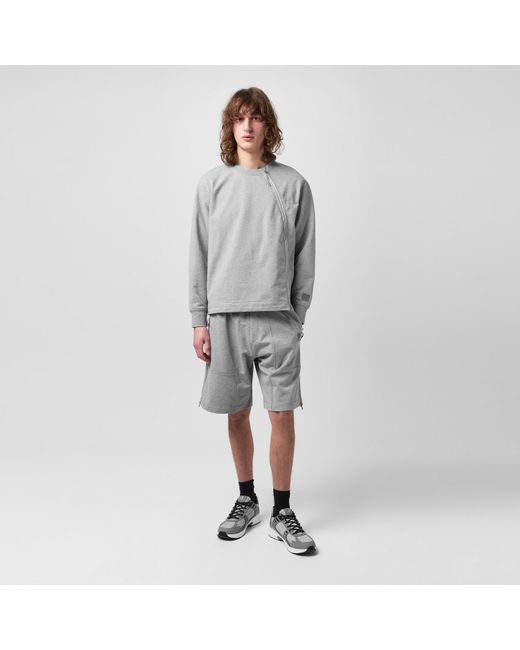 CP COMPANY METROPOLIS Gray Fleece Jogger Shorts for men