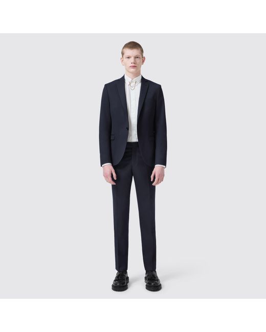 Twisted Tailor Blue Ellroy Skinny Fit Trouser for men