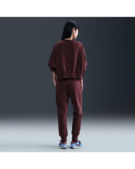 Nike Purple Sportswear Phoenix Fleece Mid-Rise Sweatpants