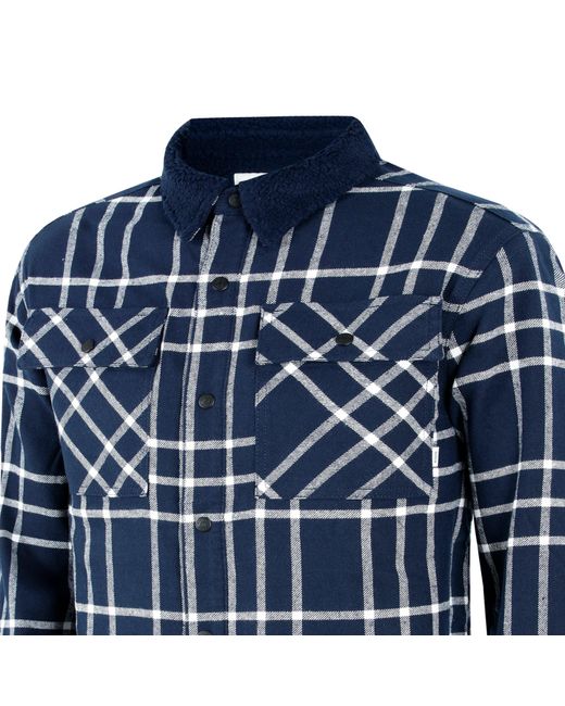 Firetrap Blue Borg Check Overshirt for men