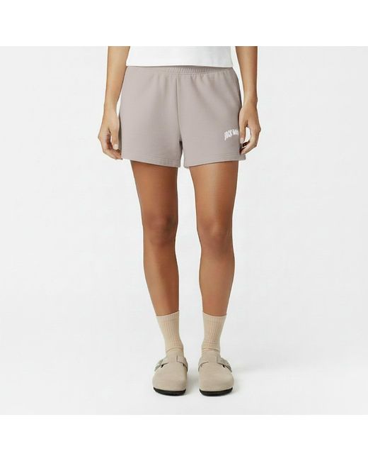 Jack Wills Gray Graphic Fleece Jogger Shorts