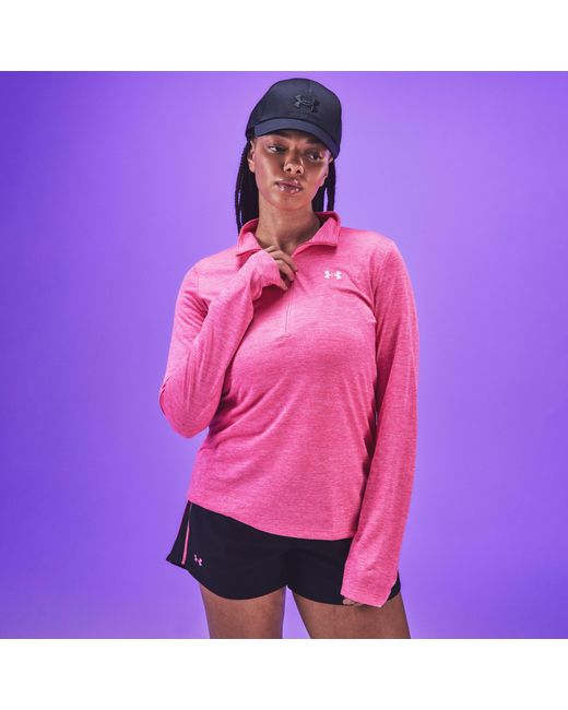 Under Armour Pink Tech Half Zip Top