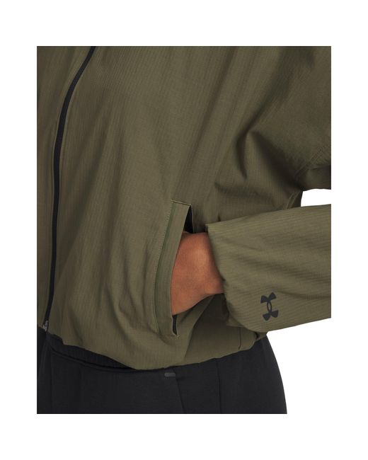 Under Armour Green Unstoppable Woven Long Sleeve T-Shirt