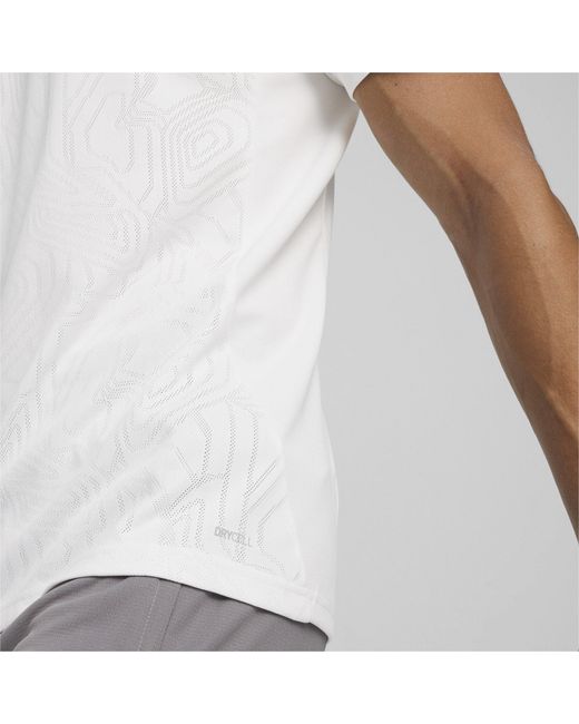 PUMA White Teamfinal Training Short-Sleeve Performance T-Shirt for men