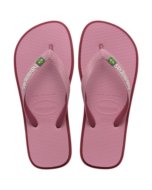 Havaianas Pink Brasil Twist Flip Flops