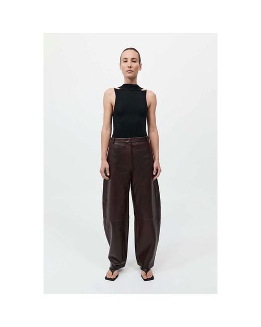 St. Agni Black Scarf Detailed Knitted Top