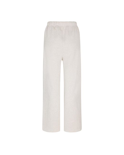 Fear Of God White Open Hem Fleece Joggers