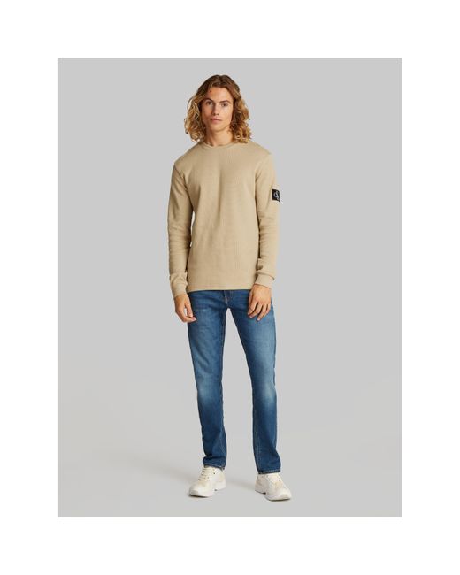 Calvin Klein Natural Waffle Long Sleeve Top for men
