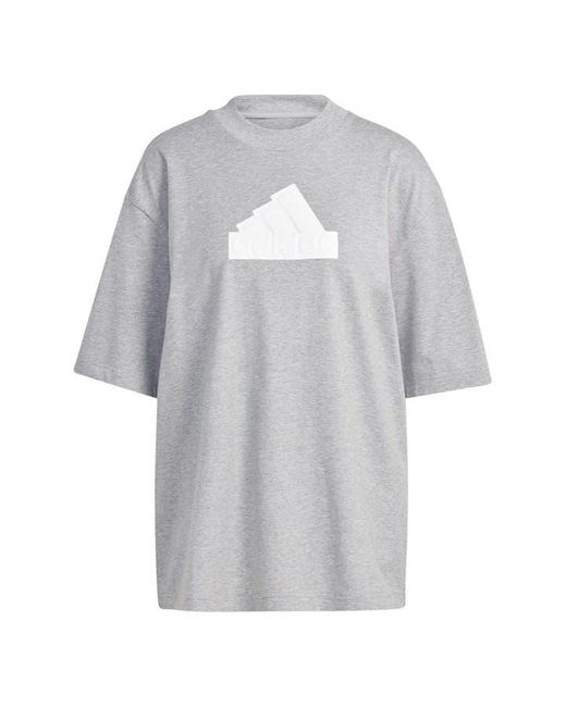 Adidas Gray Future Icons Badge Of Sport Boyfriend T-shirt