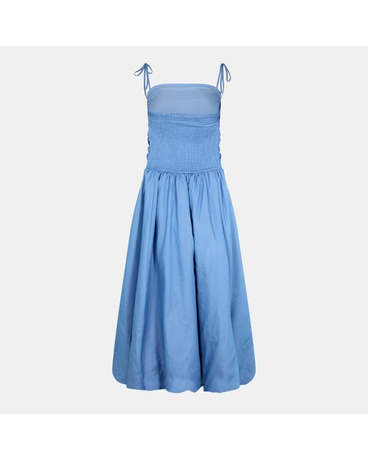 Amy Lynn Blue Amy Lynn Alexa Shoulder Tie Ultra Mini Peplum Dress