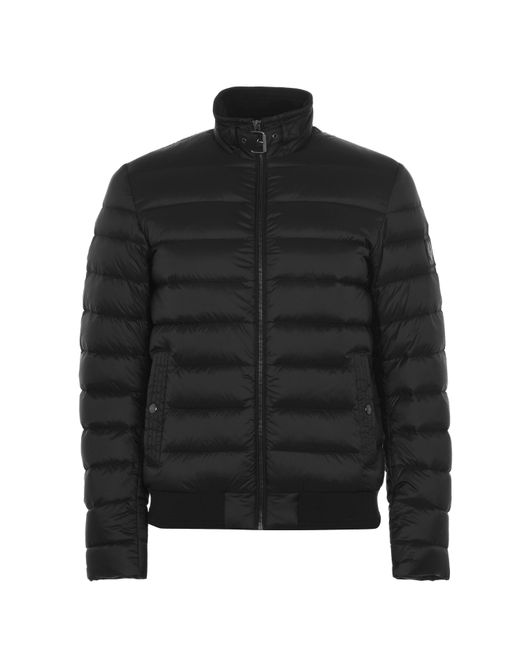 Belstaff Black Circuit Water Resistant Duck Down Short Puffer Jacket for men