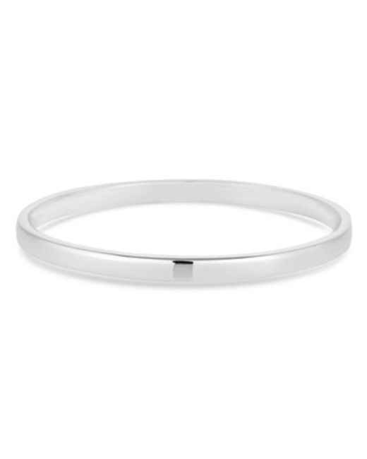 Simply Silver Metallic Sterling 925 Classic Bangle Bracelet