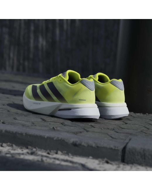 Adidas Yellow Adizero Boston 13 Road Running Shoes for men