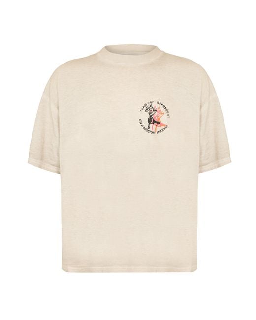 REPRESENT 247 Natural Short Sleeve Performance Gym Top for men