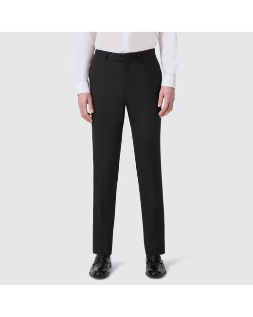 Twisted Tailor Black Ellroy Tailored Fit Trouser for men