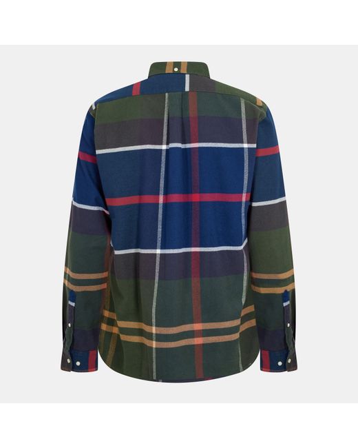 Barbour Blue Iceloch Long Sleeve Patterned Shirt for men
