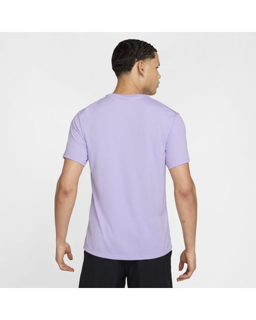 Nike Purple Short Sleeve Performance Running Top for men