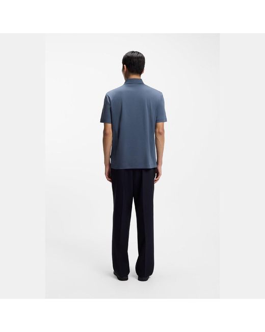 Boss Blue C-Parris 01 Mercerised Cotton Polo Shirt for men