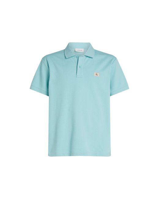 Calvin Klein Blue Short-Sleeve Polo Shirt for men