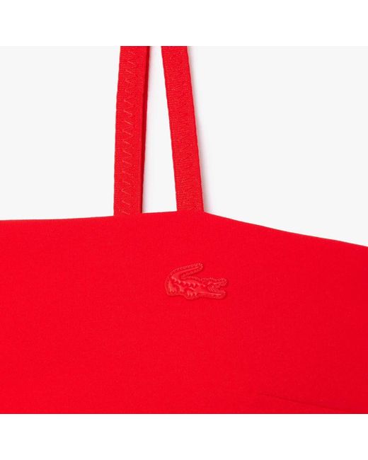 Lacoste Red Quick Dry Uv Protect Technical Bralette