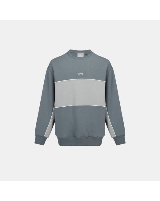 Slazenger 1881 Blue Fleece Sportswear Crew Sweat for men