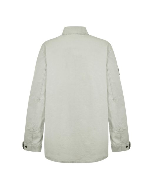 Balenciaga Gray Military Long Sleeve Shirt for men
