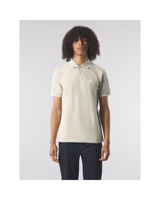Pretty Green White Barton Short-Sleeve Polo Shirt for men