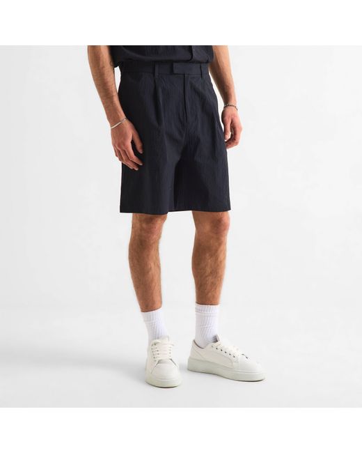 The Couture Club Black Woven Tracksuit Shorts for men