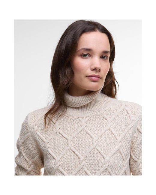 Barbour Natural Burne Roll Neck Jumper