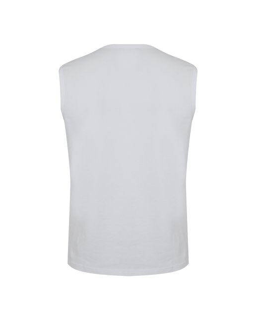 Lonsdale White Sleeveless T-Shirt for men