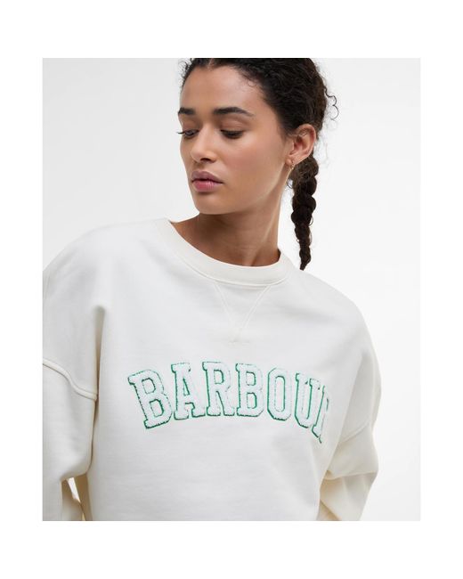 Barbour Gray Silverdale Crew-Neck Relaxed Fit Sweatshirt