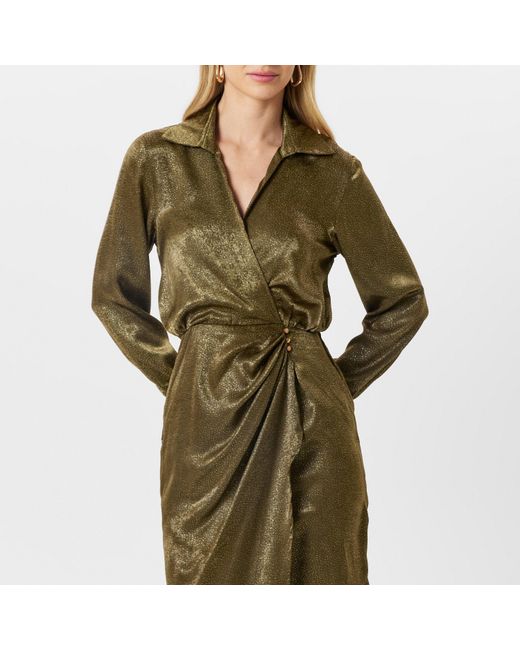 AX Paris Green And Wrap Shirt Midi Dress
