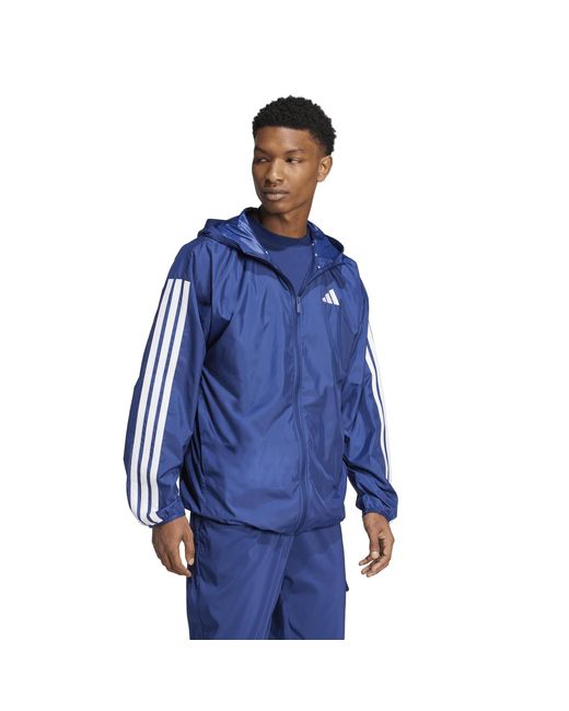 Adidas Blue Windbreaker for men