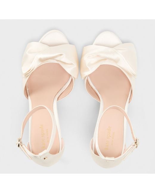 Kate Spade Metallic Bow Heeled Sandals