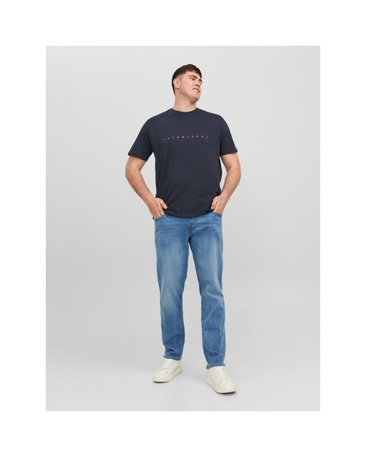 Jack & Jones Blue Jack+ Star T-Shirt Plus Size for men