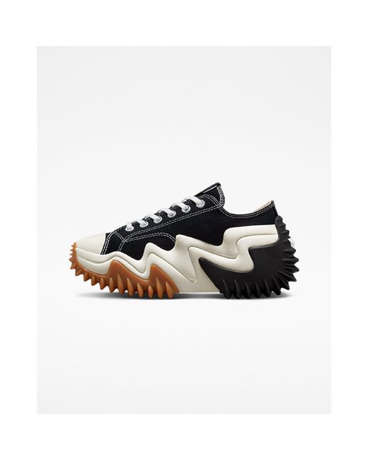 Converse Black Adults Run Star Motion Canvas Platform Trainers