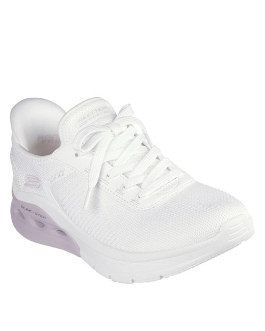Skechers White Bobs Arc Waves Runners