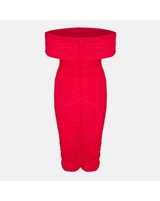 Biba Red Bardot Slinky Dress