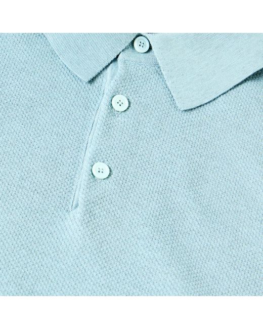 Brioni Blue Short Sleeve Polo Shirt for men