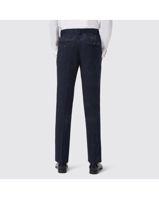 Twisted Tailor Blue Minerva Slim Fit Tux Trouser for men